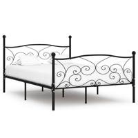 Bedframe met lattenbodem metaal zwart 160x200 cm