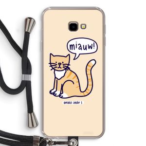 Miauw: Samsung Galaxy J4 Plus Transparant Hoesje met koord