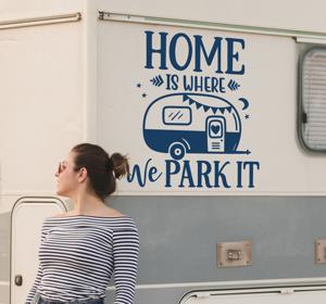 Thuis is caravan sticker