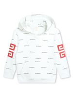 Givenchy Kids hoodie en coton mélangé à logo imprimé - Blanc - thumbnail