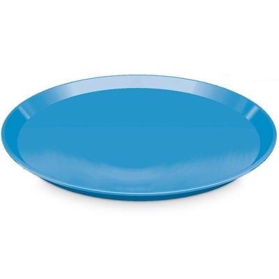 Rond dienblad/serveerblad - Blauw - kunststof - Dia 34 x H2 cm - Serveren - Kopjes/glazen Rond dienblad/serveerblad - Blauw - kunststof - Dia 34 x H2 cm - Serveren - Kopjes/glazen