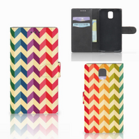 Samsung Galaxy Note 3 Telefoon Hoesje Zigzag Multi Color - thumbnail