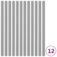 VidaXL Trampolinepaalhoezen 12 st 92,5 cm schuim grijs