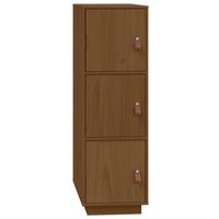 The Living Store Houten Dressoir - Honingbruin - 34x40x108.5cm - Massief grenenhout