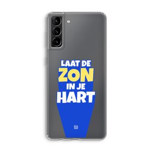 Laat de zon in je hart: Samsung Galaxy S21 Plus Transparant Hoesje