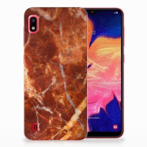 Samsung Galaxy A10 TPU Siliconen Hoesje Marmer Bruin