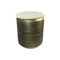 Bijzettafel Marmer - ø41x53 - Wit/Goud