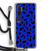 Blue Leopard: Xiaomi Mi Note 10 Transparant Hoesje met koord