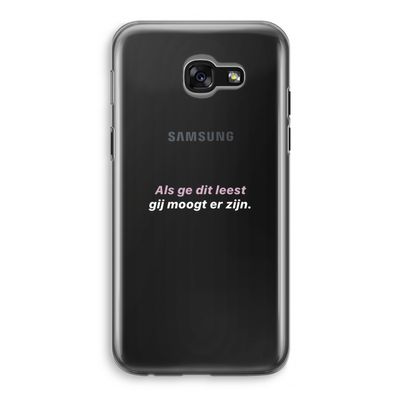 gij moogt er zijn: Samsung Galaxy A5 (2017) Transparant Hoesje