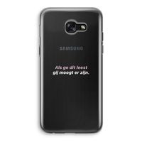 gij moogt er zijn: Samsung Galaxy A5 (2017) Transparant Hoesje