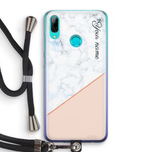 Marmer in stijl: Huawei P Smart (2019) Transparant Hoesje met koord