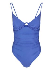 Simkhai maillot de bain à fronces - Bleu