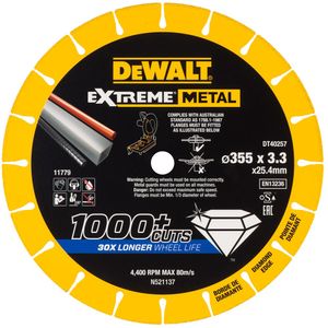 DeWalt Accessoires EXTREME METAL doorslijpschijf metaal 355x25.4x3.3mm - DT40257-QZ