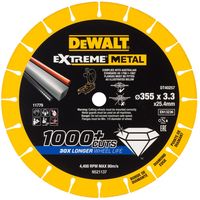 DeWalt Accessoires EXTREME METAL doorslijpschijf metaal 355x25.4x3.3mm - DT40257-QZ - DT40257-QZ