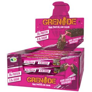 Grenade Protein Bars 12repen Dark Choco Raspberry