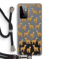 Alpacas: Samsung Galaxy A72 5G Transparant Hoesje met koord