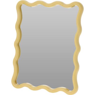 Home & Styling kinder wandspiegel - Princess - 30 x 38 cm - kunststof/glas - geel rand