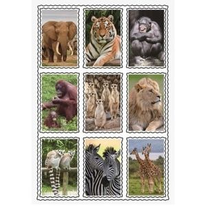 3D dierensticker set