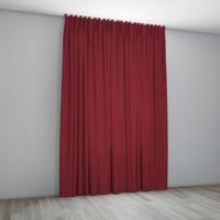 Overgordijn Praag Rood Coupage