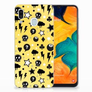 Silicone Back Case Samsung Galaxy A30 Punk Geel