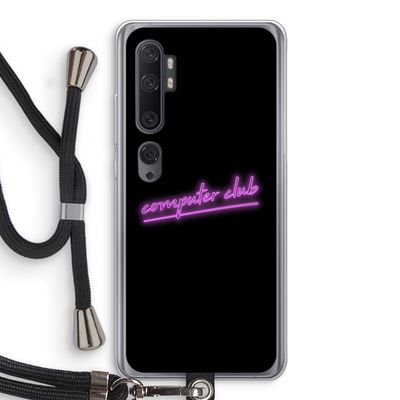 Vice Black: Xiaomi Mi Note 10 Transparant Hoesje met koord