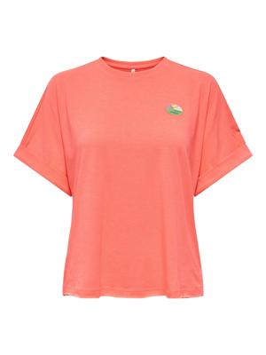 Only Onlminna S/s Top Cs Pr Jrs T-shirts Fiery Coral