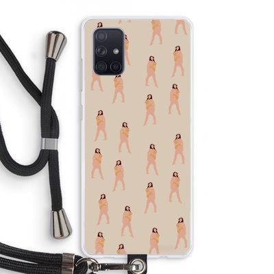 You're so golden: Samsung Galaxy A71 Transparant Hoesje met koord