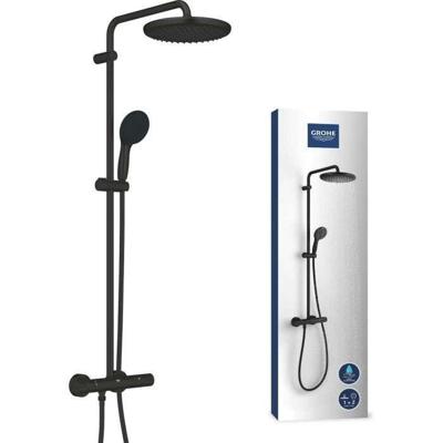 Douchezuil met thermostatische mengkraan - Waterbesparend - GROHE Vitalio Start Systeem 250 - Mat Zwart - 266772431