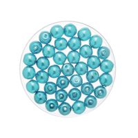 50x stuks sieraden maken Boheemse glaskralen in het transparant turquoise van 6 mm - thumbnail