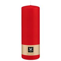 Cilinderkaars/stompkaars - rood - 20 x 7 cm - 103 branduren