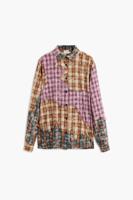 Overhemd met lange mouwen en patch-ruitjes - YELLOW - S