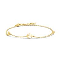 Minimalistische geloof, hoop en liefde armband - Stainless steel - Goud