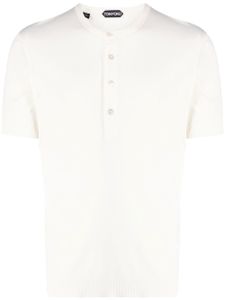 TOM FORD t-shirt à col rond boutonné - Tons neutres