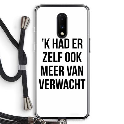 Meer verwacht: OnePlus 7 Transparant Hoesje met koord