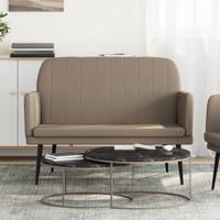 Bankje 107x80x81 cm kunstleer cappuccinokleurig