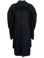 Balenciaga trench en coton Twisted à manches bouffantes - Bleu - thumbnail