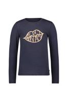 Like Flo winter jersey t-shirt meisjes - navy blauw - Emy - print/longsleeve