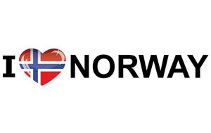 Landen sticker I Love Norway   -