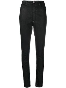 Philipp Plein legging en jean à taille haute - Noir