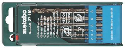 Metabo Accessoires Borencassette, 6 metaalboren HSS Co - 627119000