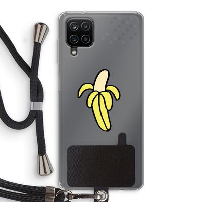 Banana: Samsung Galaxy A12 Transparant Hoesje met koord