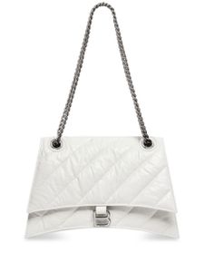 Balenciaga petit sac porté épaule Crush Chain - Blanc