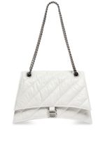 Balenciaga petit sac porté épaule Crush Chain - Blanc