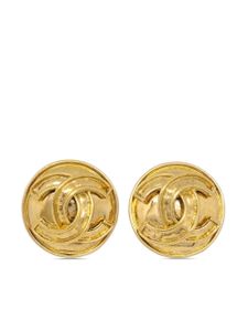 CHANEL Pre-Owned boucles d'oreilles à logo embossé (1994)