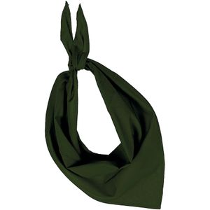 Bandana/zakdoek olijfgroen voor volwassenen