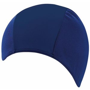 Polyester badmuts blauw voor volwassenen