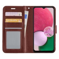 Basey Samsung Galaxy A13 5G Hoesje Book Case Kunstleer Cover Hoes - Bruin - thumbnail