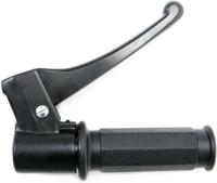 Domino Gasgreep compl., met plastichandel, zwart throttle grips alu sw 1-pull, brake leve