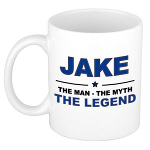 Jake The man, The myth the legend cadeau koffie mok / thee beker 300 ml