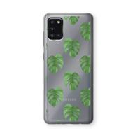 Monstera leaves: Samsung Galaxy A31 Transparant Hoesje